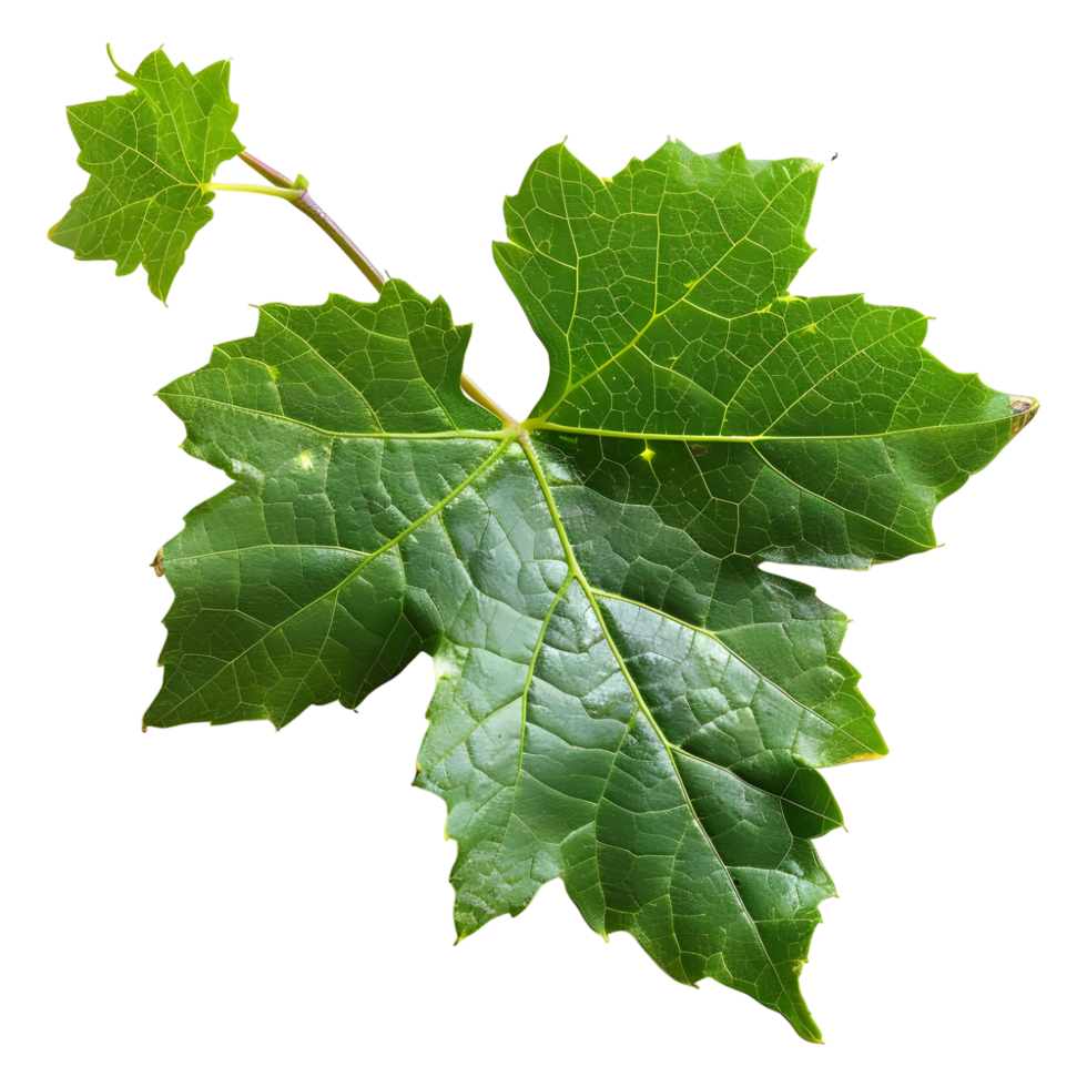 AI generated 3D Rendering of a Muscadine Leaves on Transparent Background - Ai Generated png