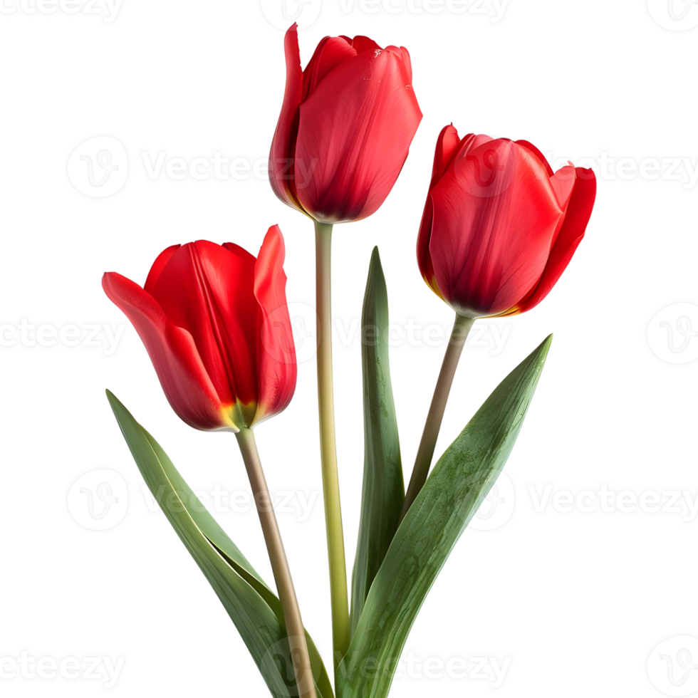 AI generated 3D Rendering of a Pink Tulip Flower on Transparent Background - Ai Generated png