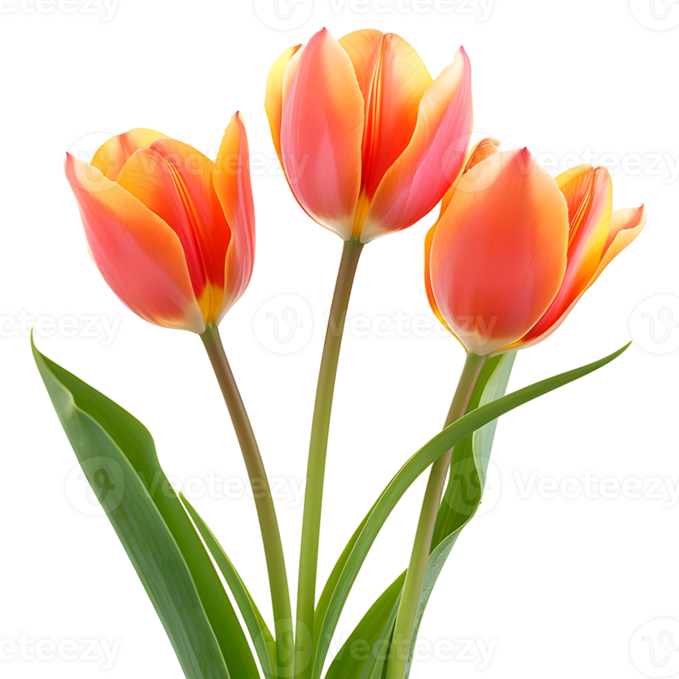 AI generated 3D Rendering of a Pink Tulip Flower on Transparent Background - Ai Generated png