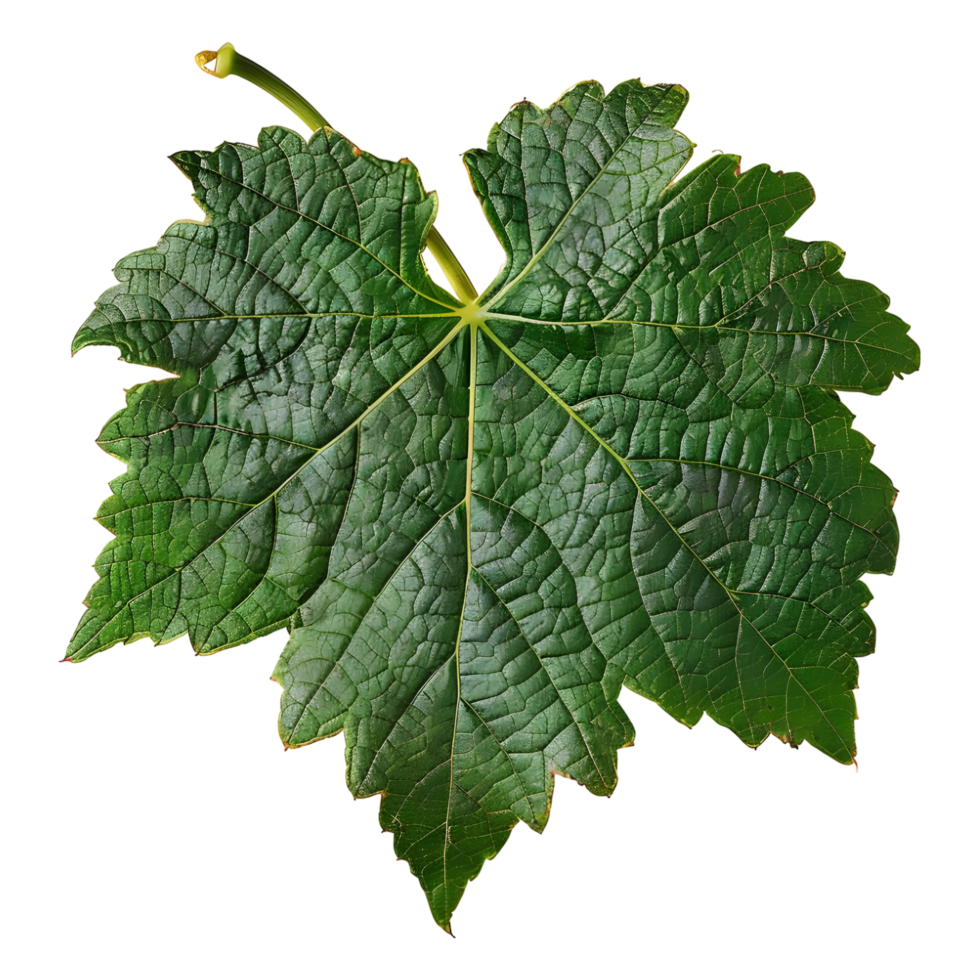 AI generated 3D Rendering of a Muscadine Leaves on Transparent Background - Ai Generated png