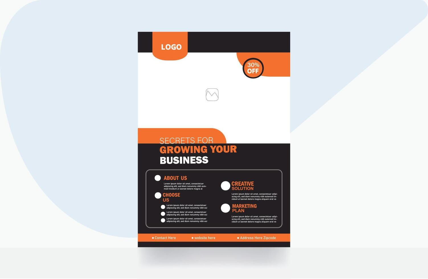 Company flyer template vector