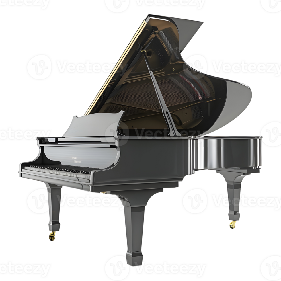 AI generated 3D Rendering of a Piano on Transparent Background - Ai Generated png