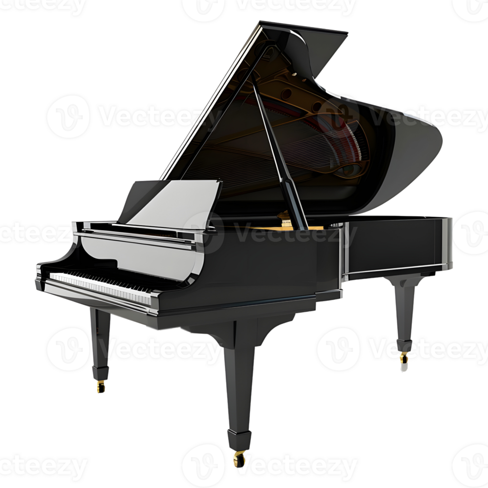 AI generated 3D Rendering of a Piano on Transparent Background - Ai Generated png