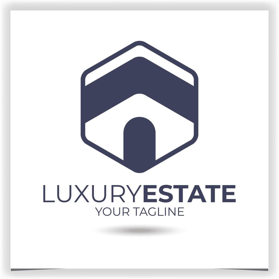 Luxury real estate logo design template vector