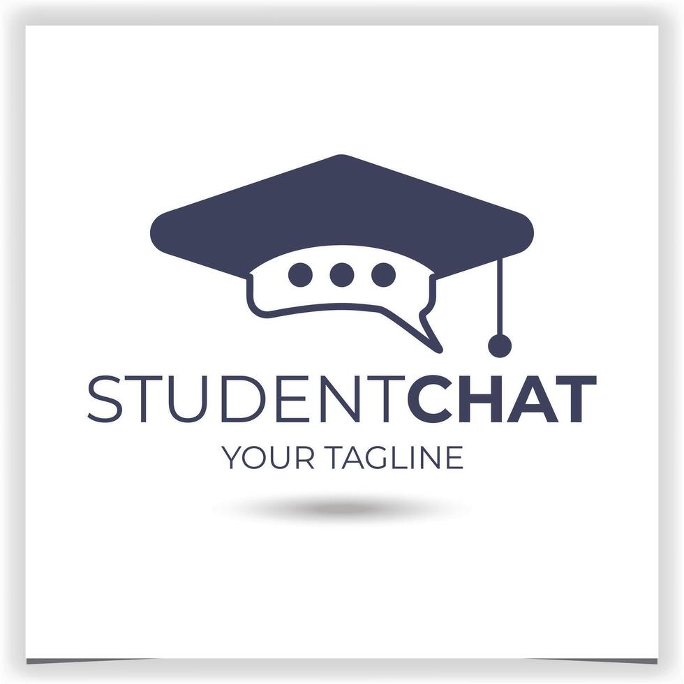 Vector student chat logo design template