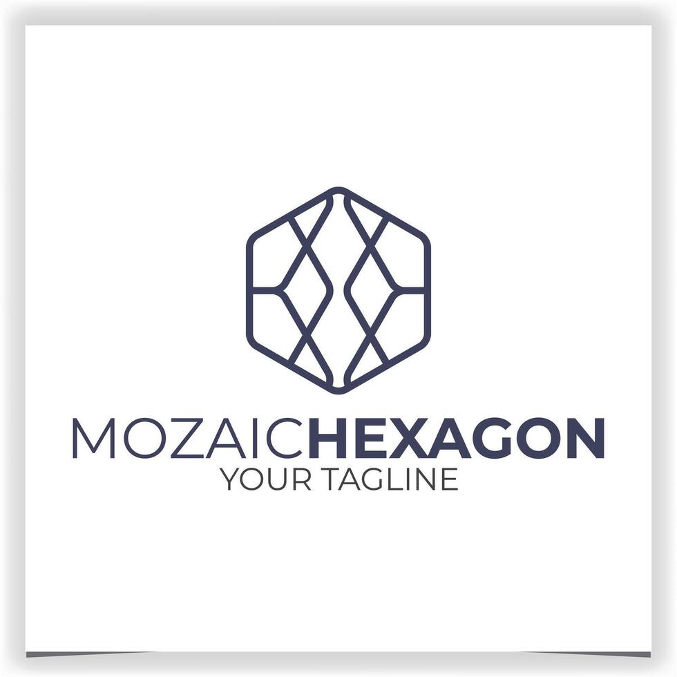 Vector hexagonal logo design template