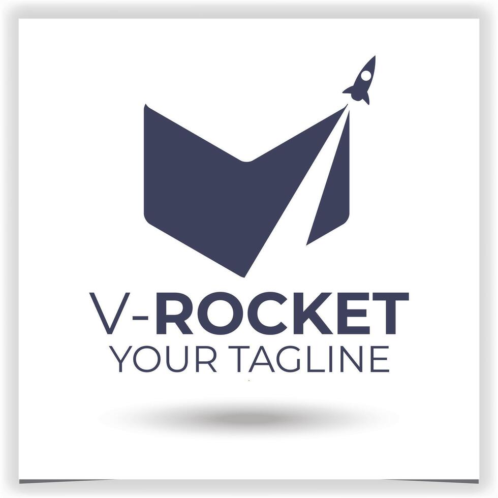 vector cohete logo diseño modelo