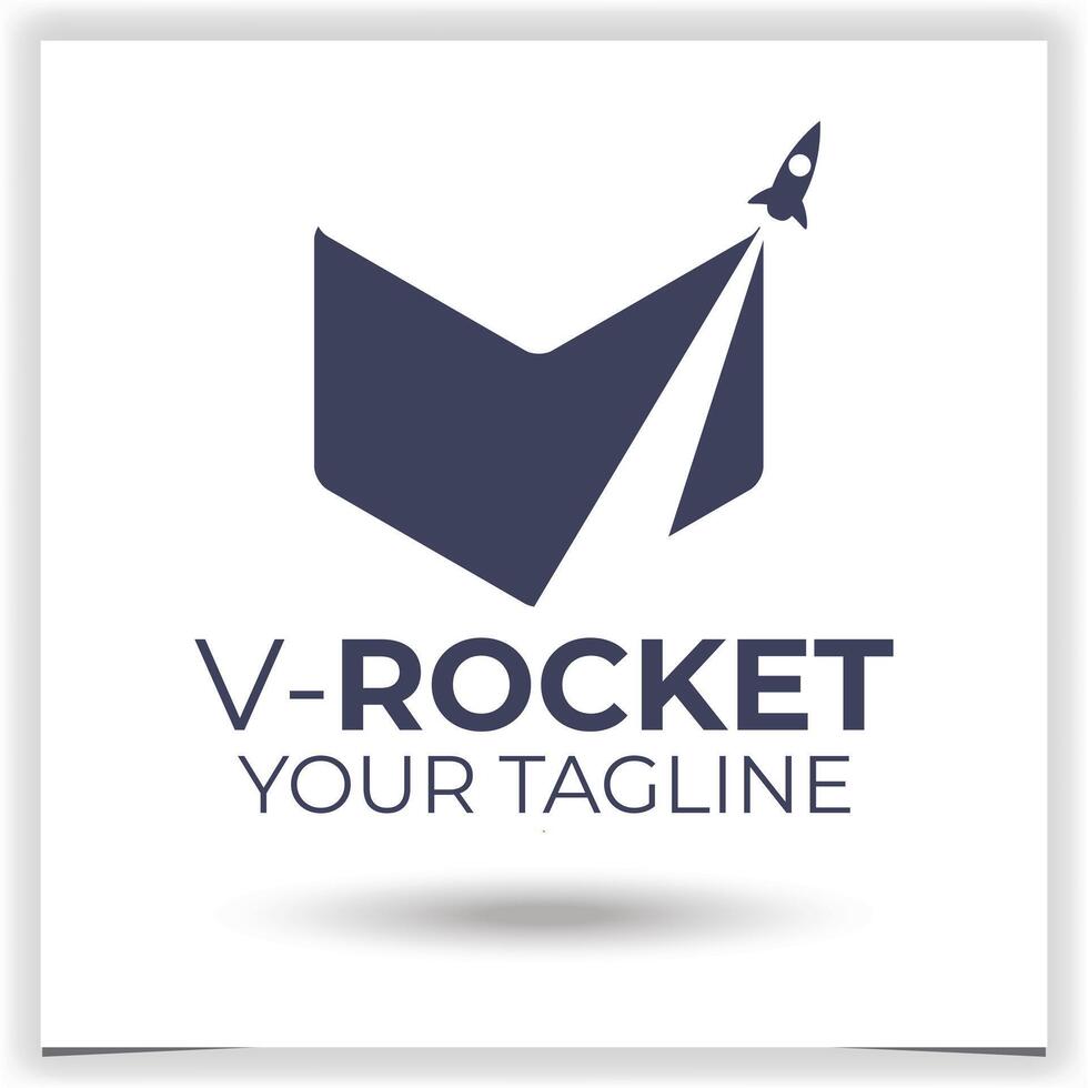 Vector rocket logo design template