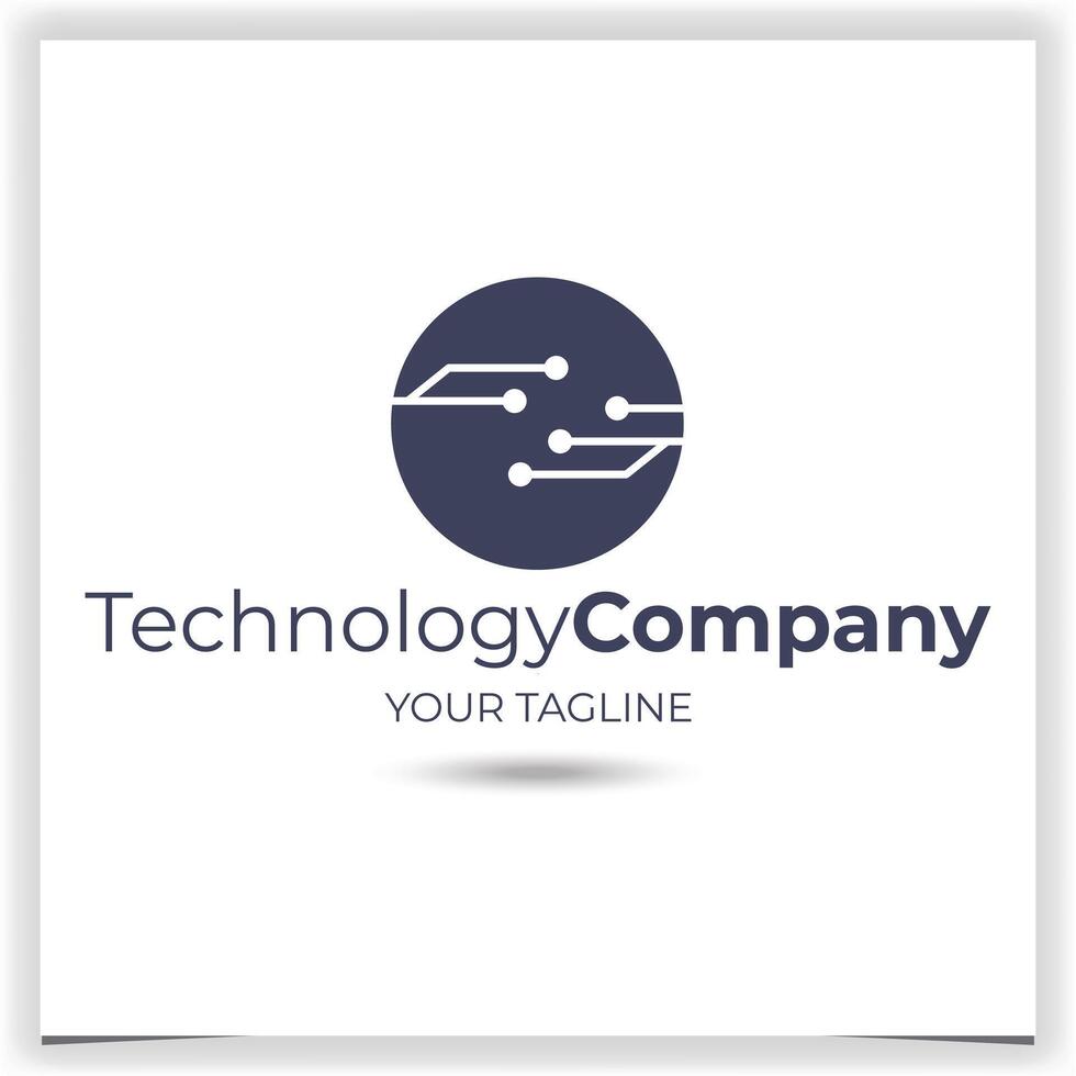 vector tecnología empresa logo diseño modelo