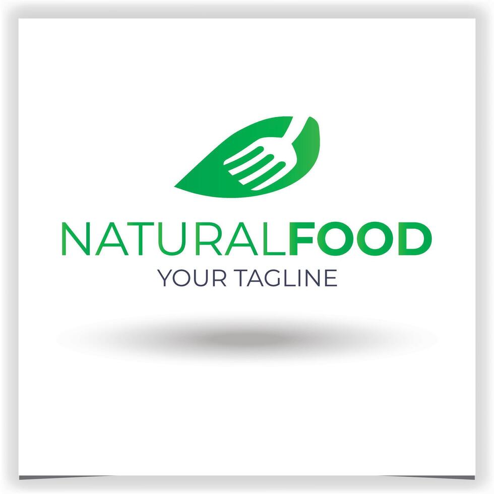 Vector natural food logo design template