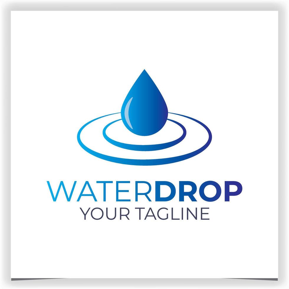 Vector water drop logo design template