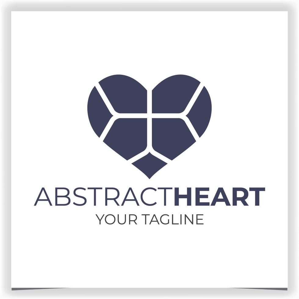 Vector abstract heart logo design template