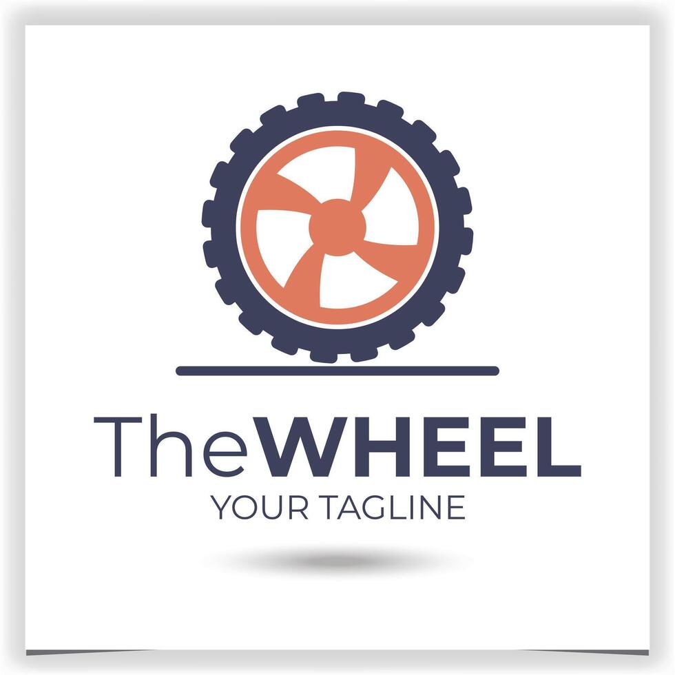 Vector wheel logo design template