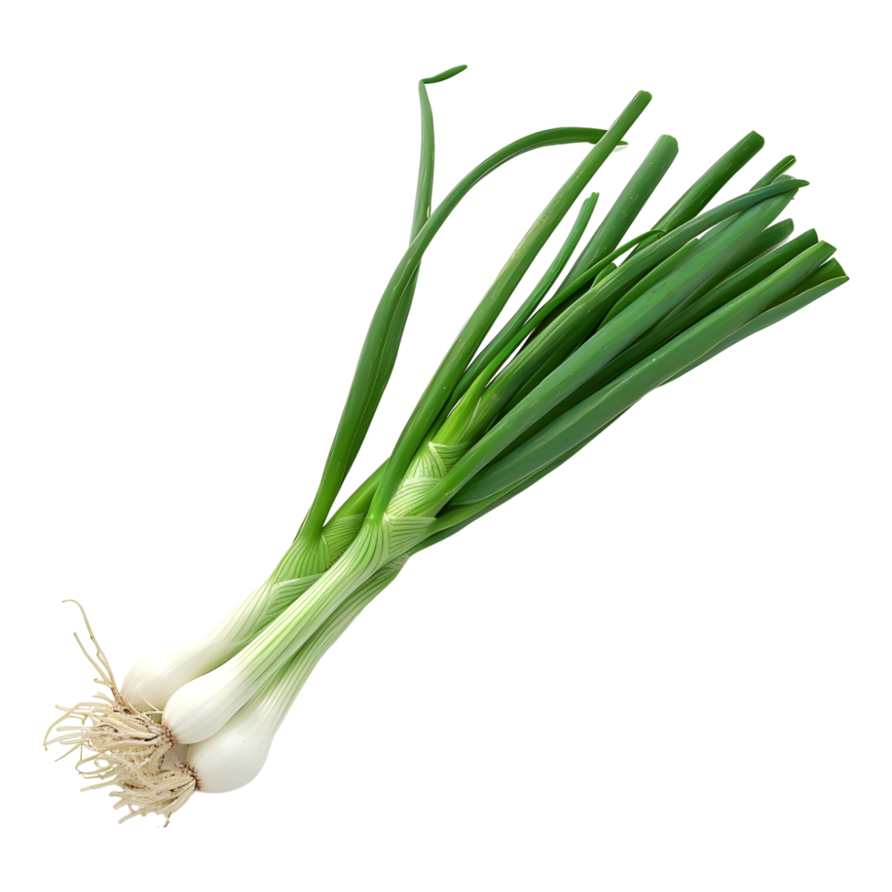 AI generated 3D Rendering of a Spring Onion on Transparent Background - Ai Generated png