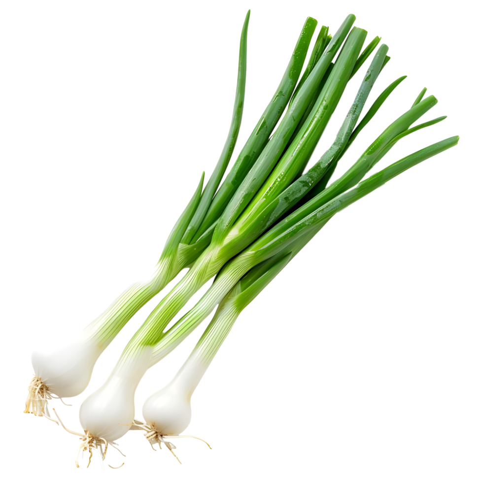 AI generated 3D Rendering of a Spring Onion on Transparent Background - Ai Generated png