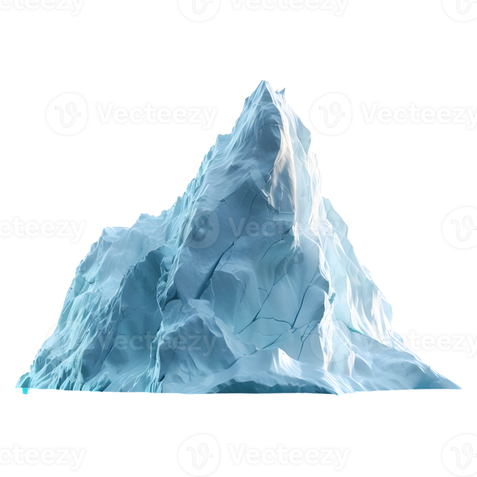 AI generated 3D Rendering of a Giant Ice Burg on Transparent Background - Ai Generated png