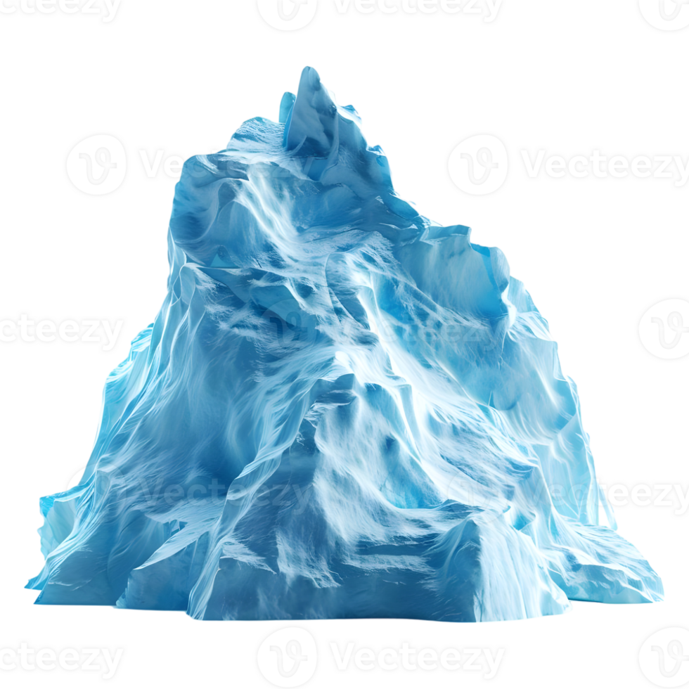 AI generated 3D Rendering of a Giant Ice Burg on Transparent Background - Ai Generated png