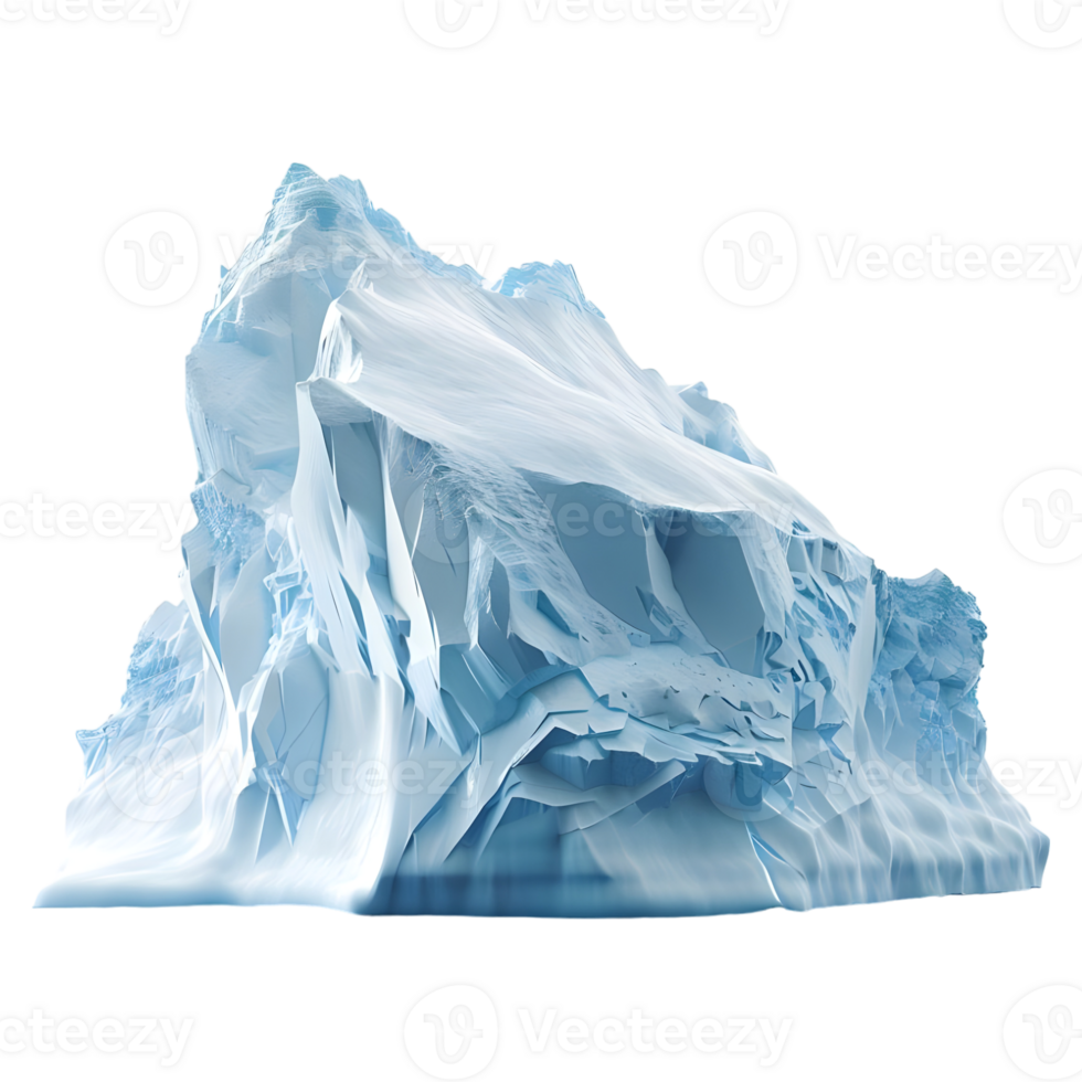 AI generated 3D Rendering of a Giant Ice Burg on Transparent Background - Ai Generated png