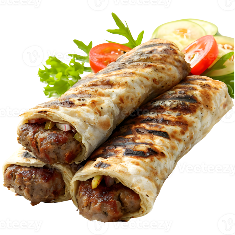 AI generated 3D Rendering of a Grilled Beef Kebab on Transparent Background - Ai Generated png