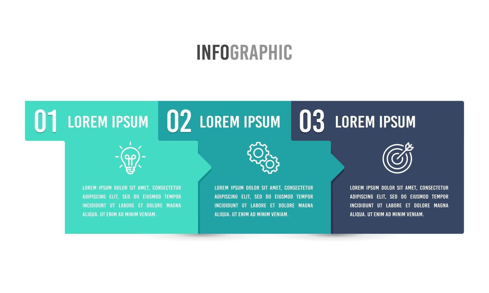 negocio infografía modelo. 3 opciones o pasos infografía. negocio presentación. vector ilustración.