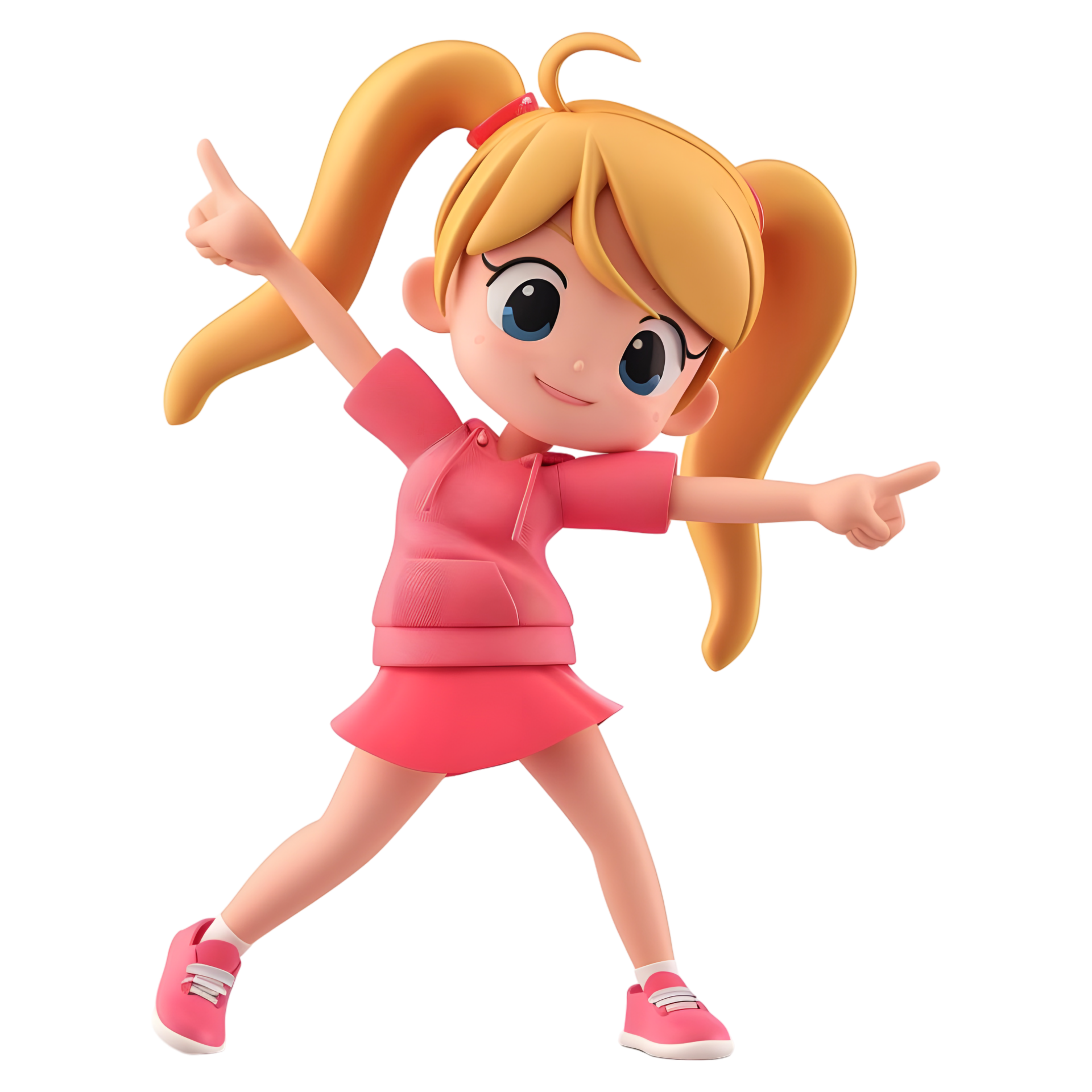 AI Generated 3D Rendering Of A Cartoon Of Girl In Funny Mode On ai-generated-3d-rendering-of-a-cartoon-of-girl-in-funny-mode-on