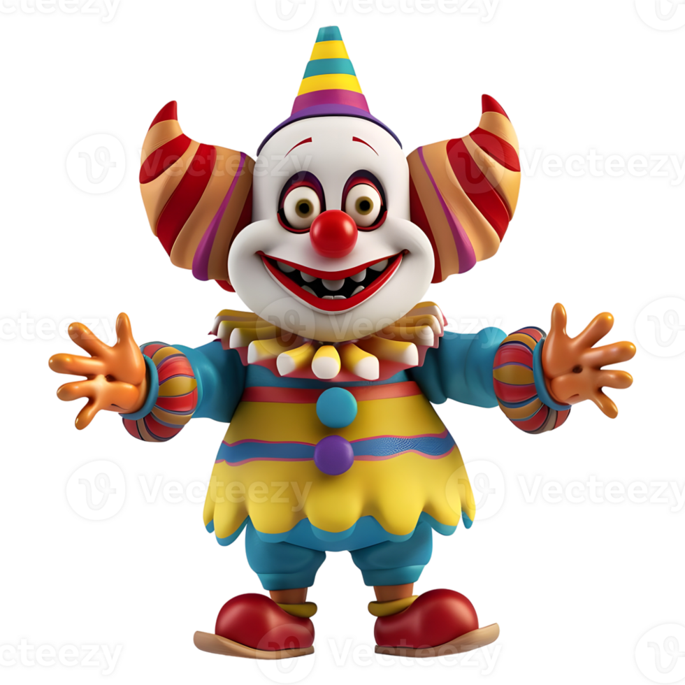 AI generated 3D Rendering of a Cartoon of Funny Joker Man on Transparent Background - Ai Generated png