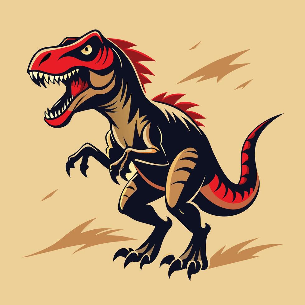 Vector illustration of a dinosaur. vector