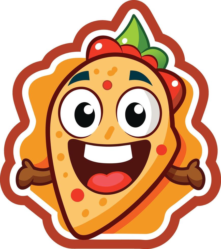 ilustración de un sonriente fresa tortita dibujos animados mascota personaje vector