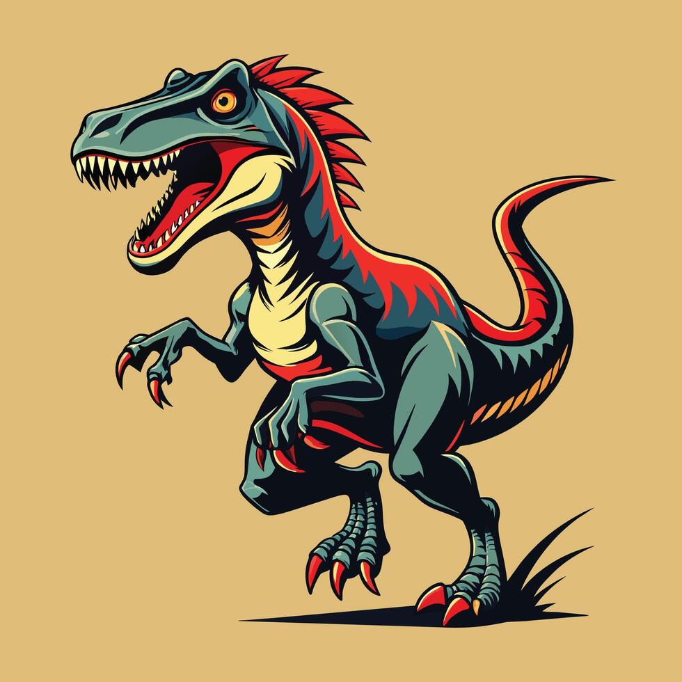 Tyrannosaurus rex. Vector illustration of a dinosaur.