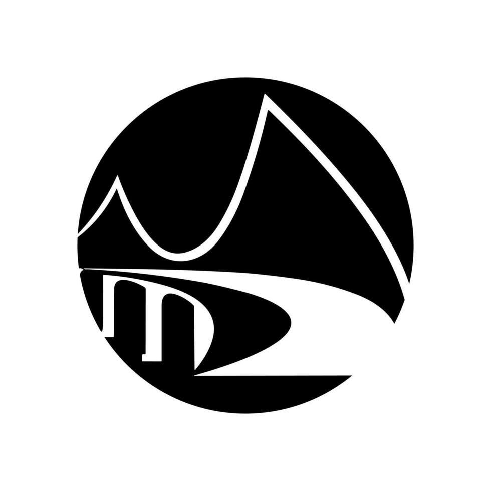Construction Of Roads And Bridges Logo Vector
