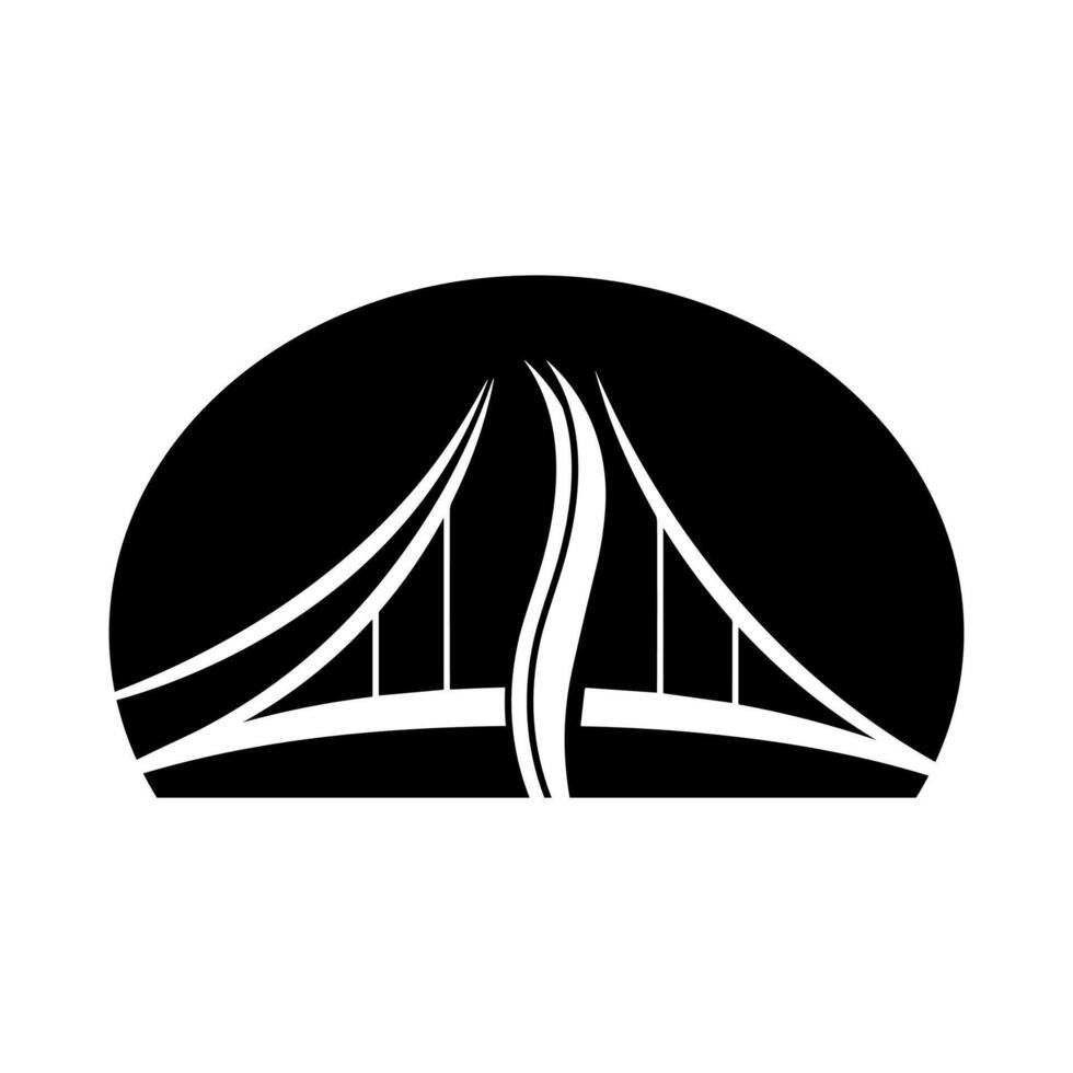 Construction Of Roads And Bridges Logo Vector