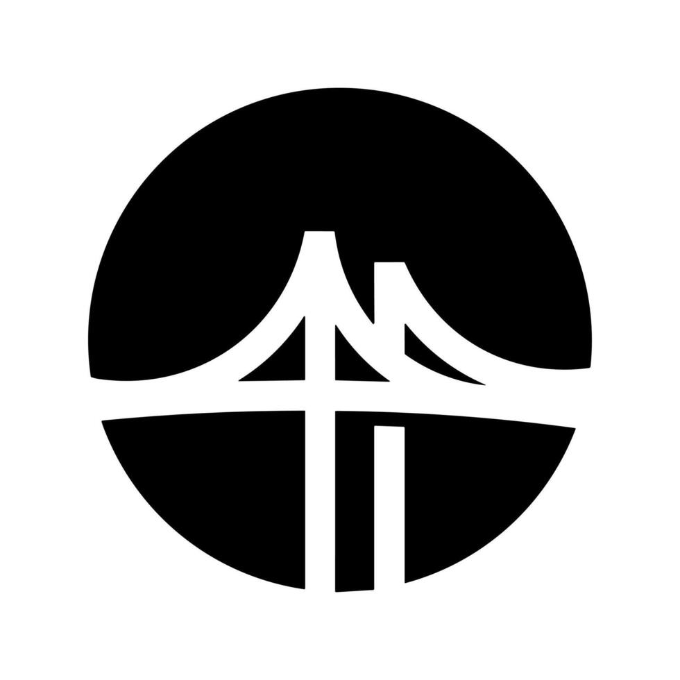Construction Of Roads And Bridges Logo Vector