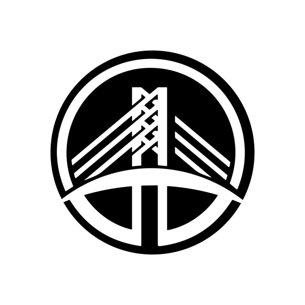 construcción de carreteras y puentes logo vector