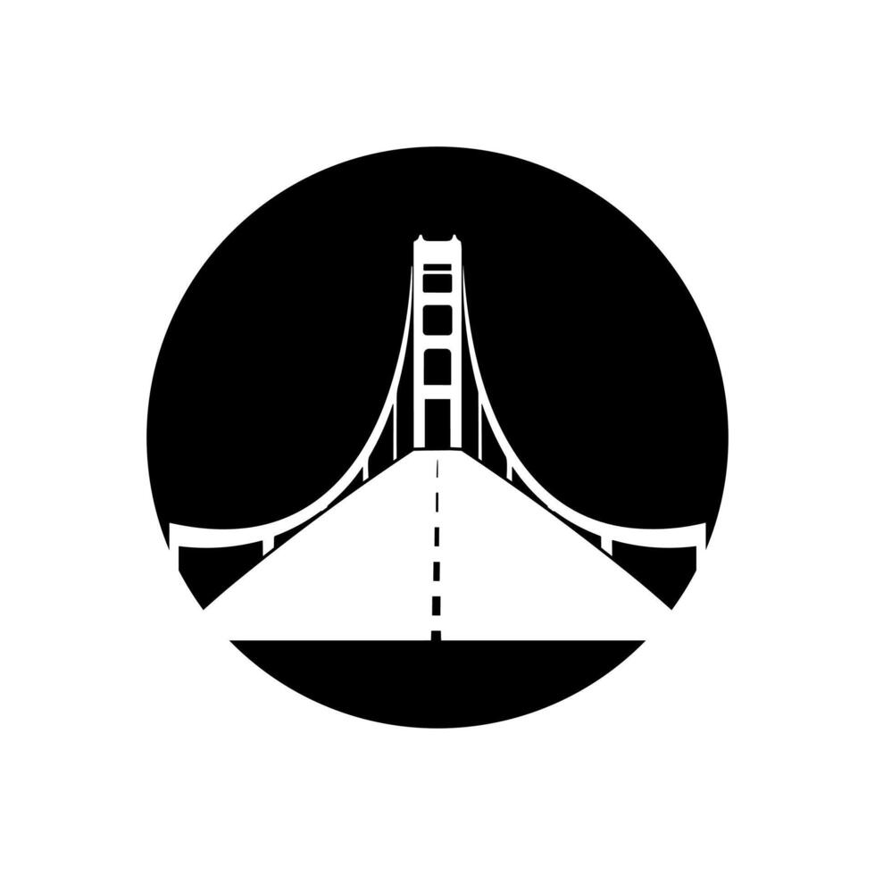construcción de carreteras y puentes logo vector