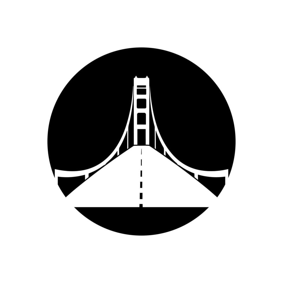 Construction Of Roads And Bridges Logo Vector
