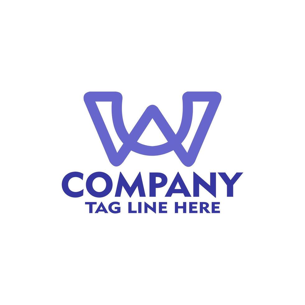 Modern Monogram Logo Template Design For Brand Or Company vector