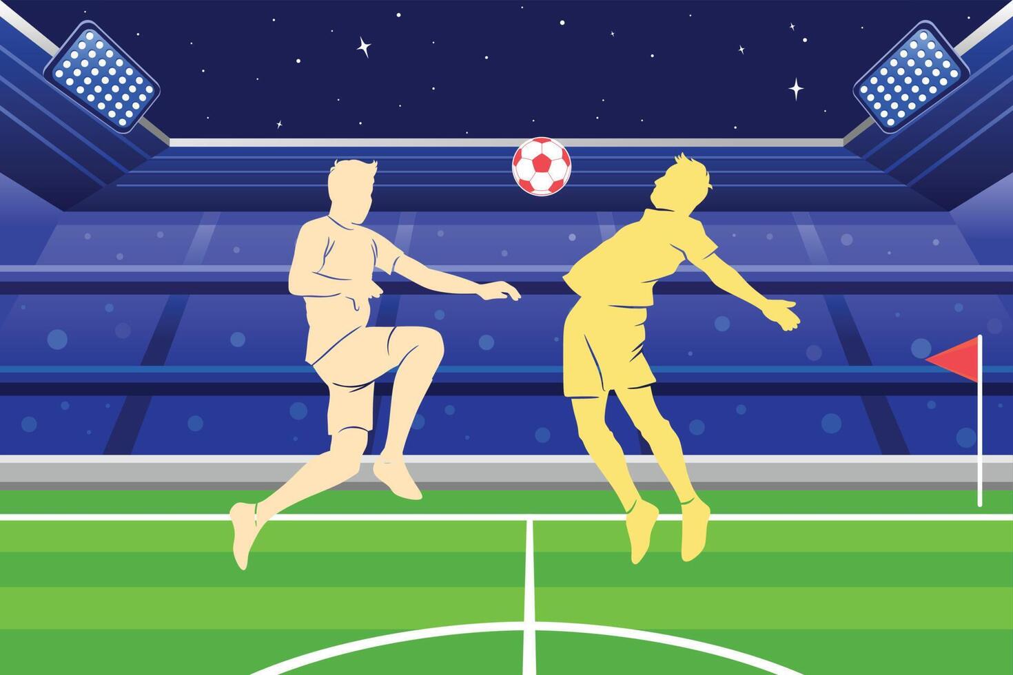 Soccer and Football Player Man Illustration Logo vector