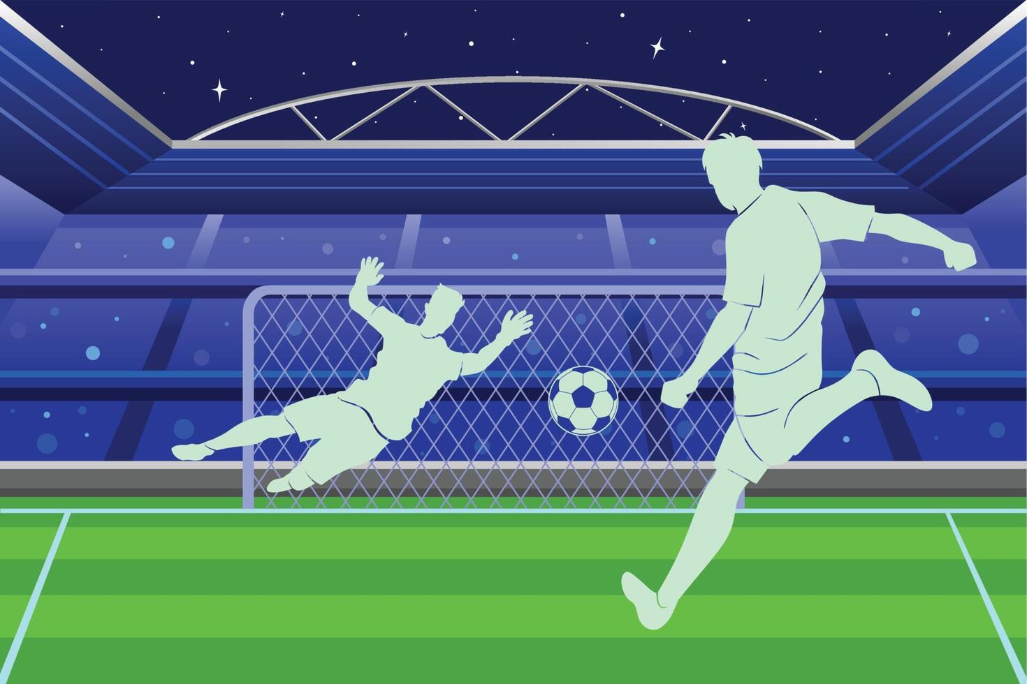 Soccer and Football Player Man Illustration Logo vector