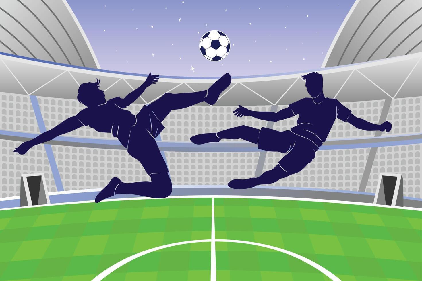 Soccer and Football Player Man Illustration Logo vector