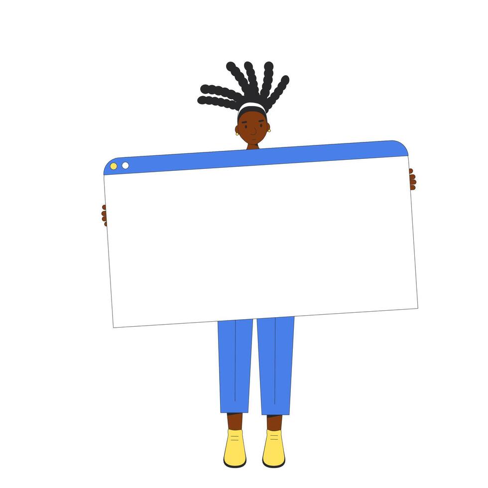 Young woman with with blank vector