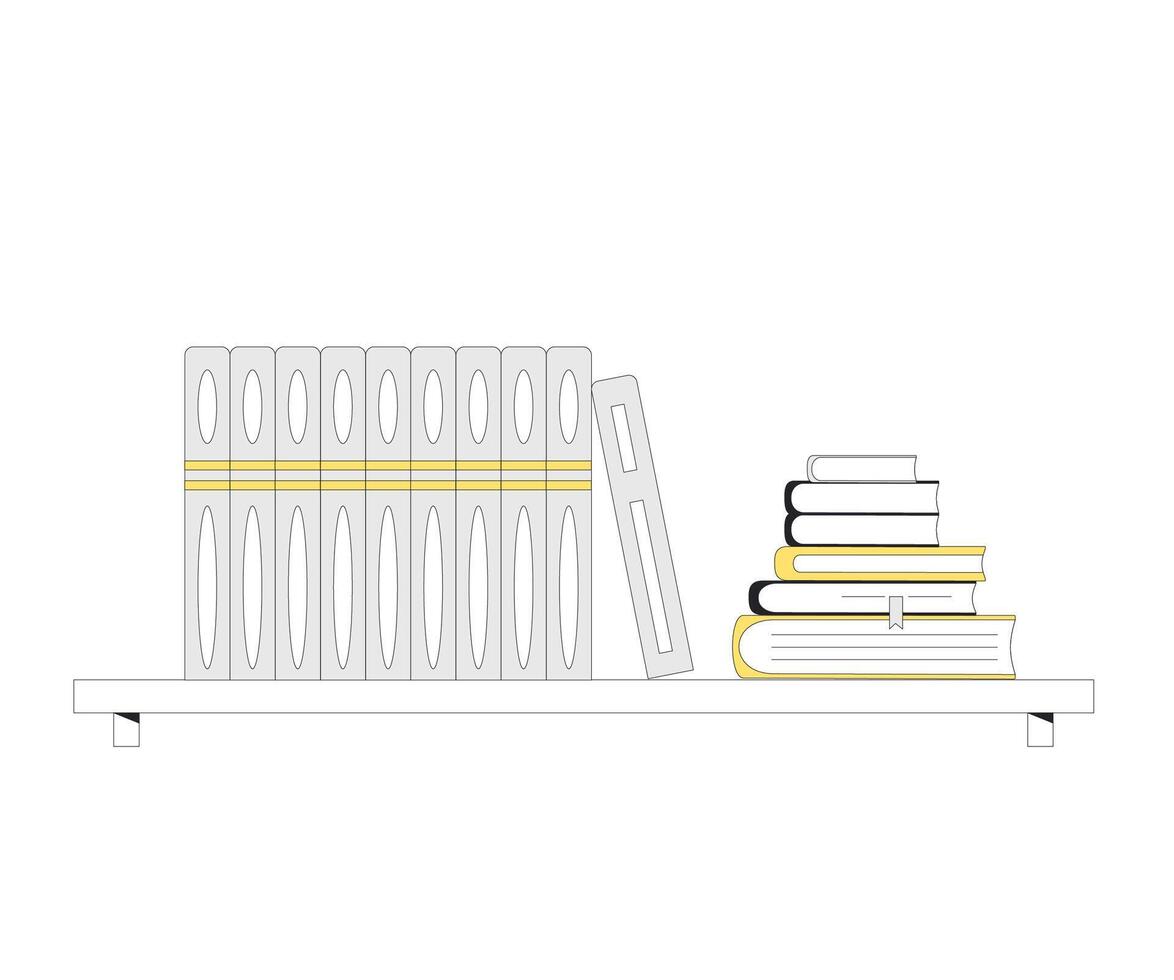 Books shelf vector