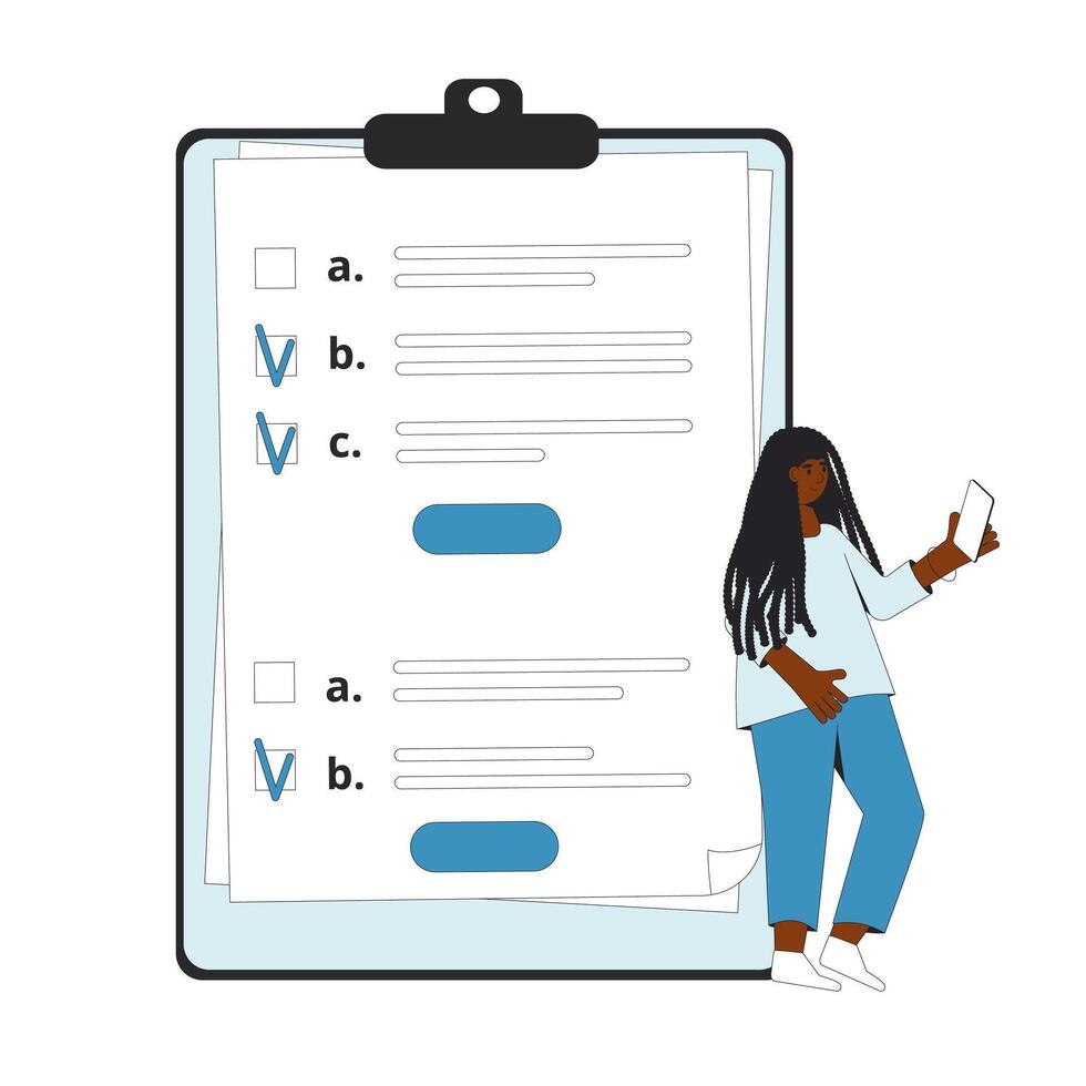 Survey clipboard. Quality test vector