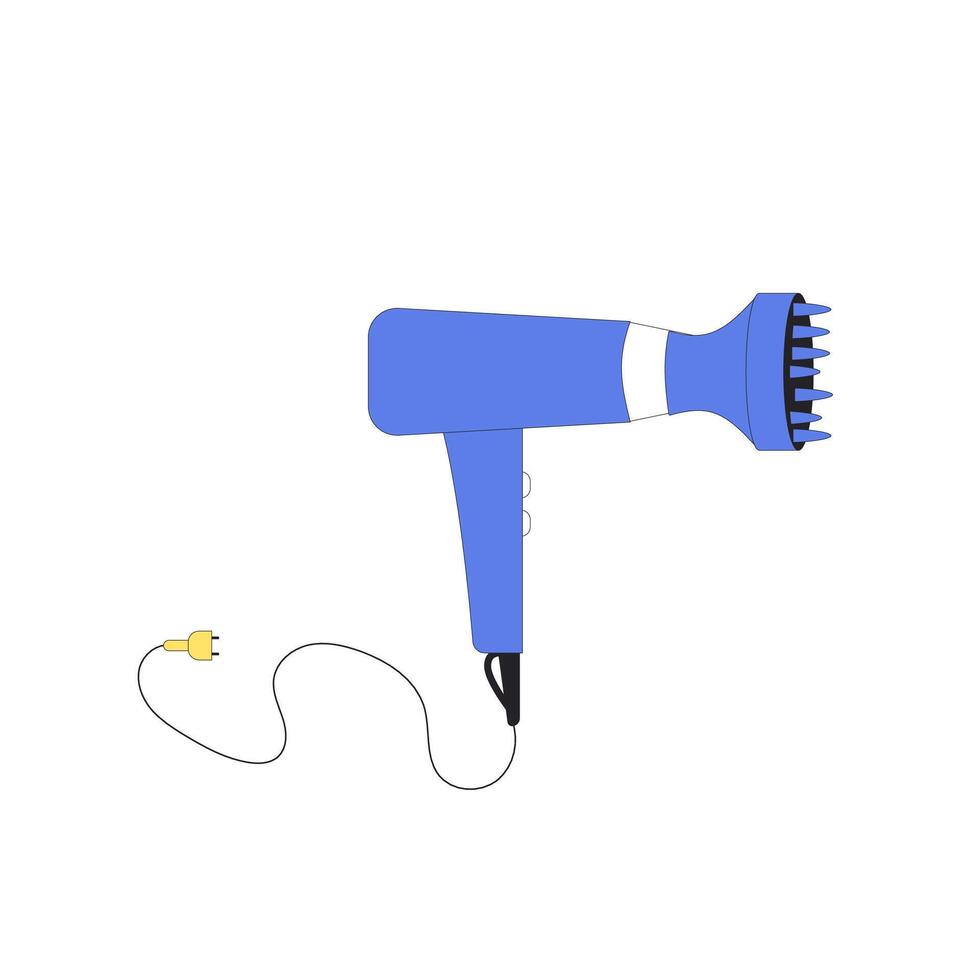 Hairdryer with diffuser nozzle vector