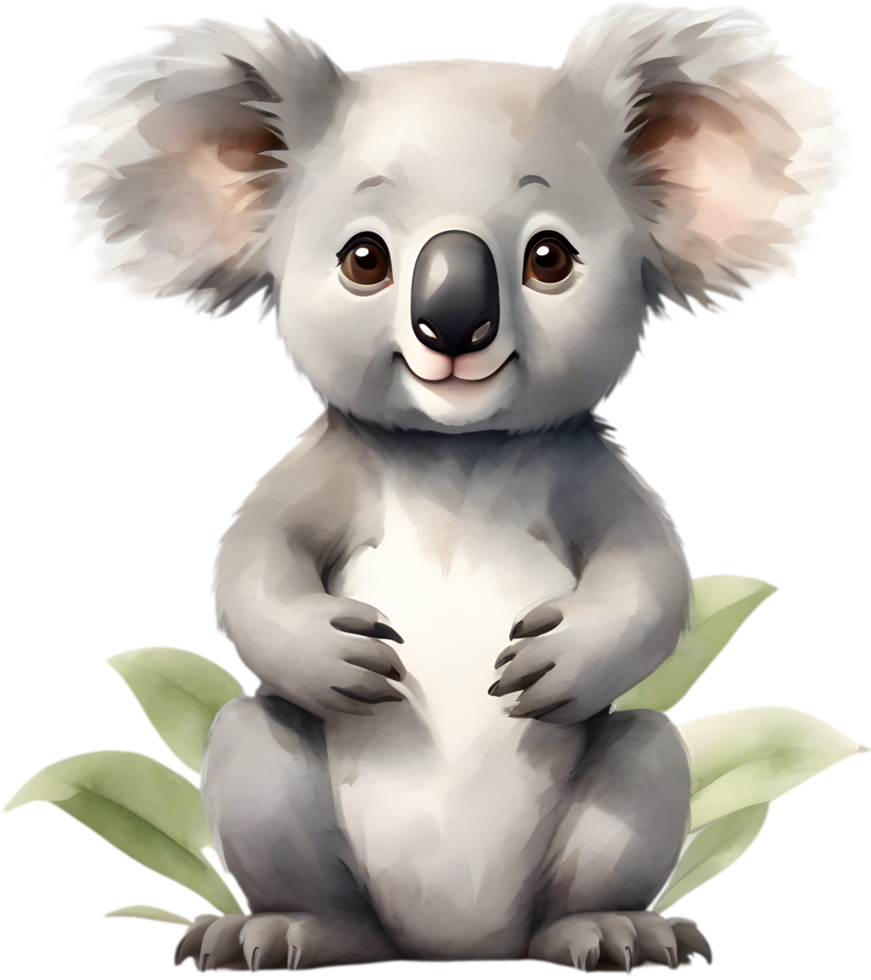 AI generated Watercolor painting of a cute Koala. png