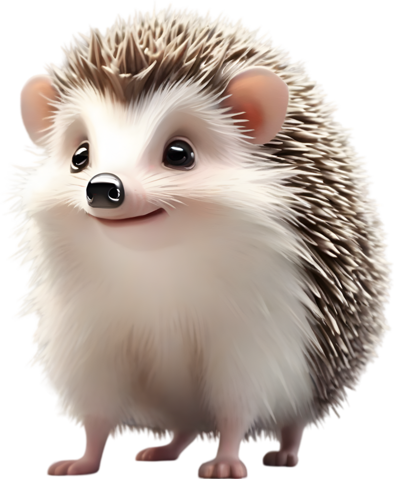 AI generated Watercolor painting of a cute Hedgehog. png