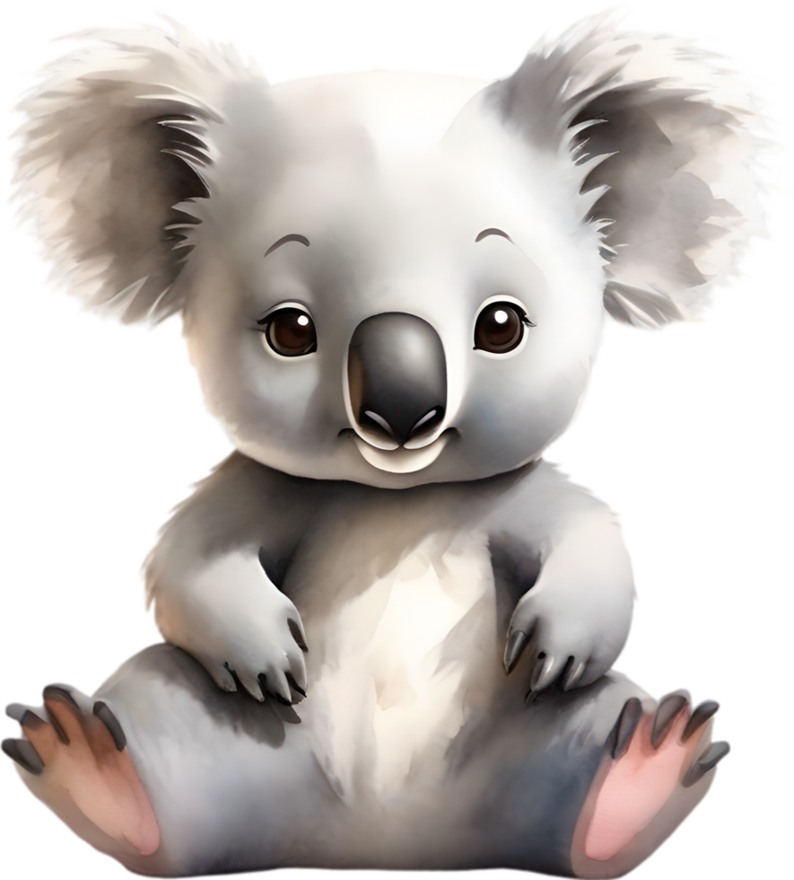 AI generated Watercolor painting of a cute Koala. png
