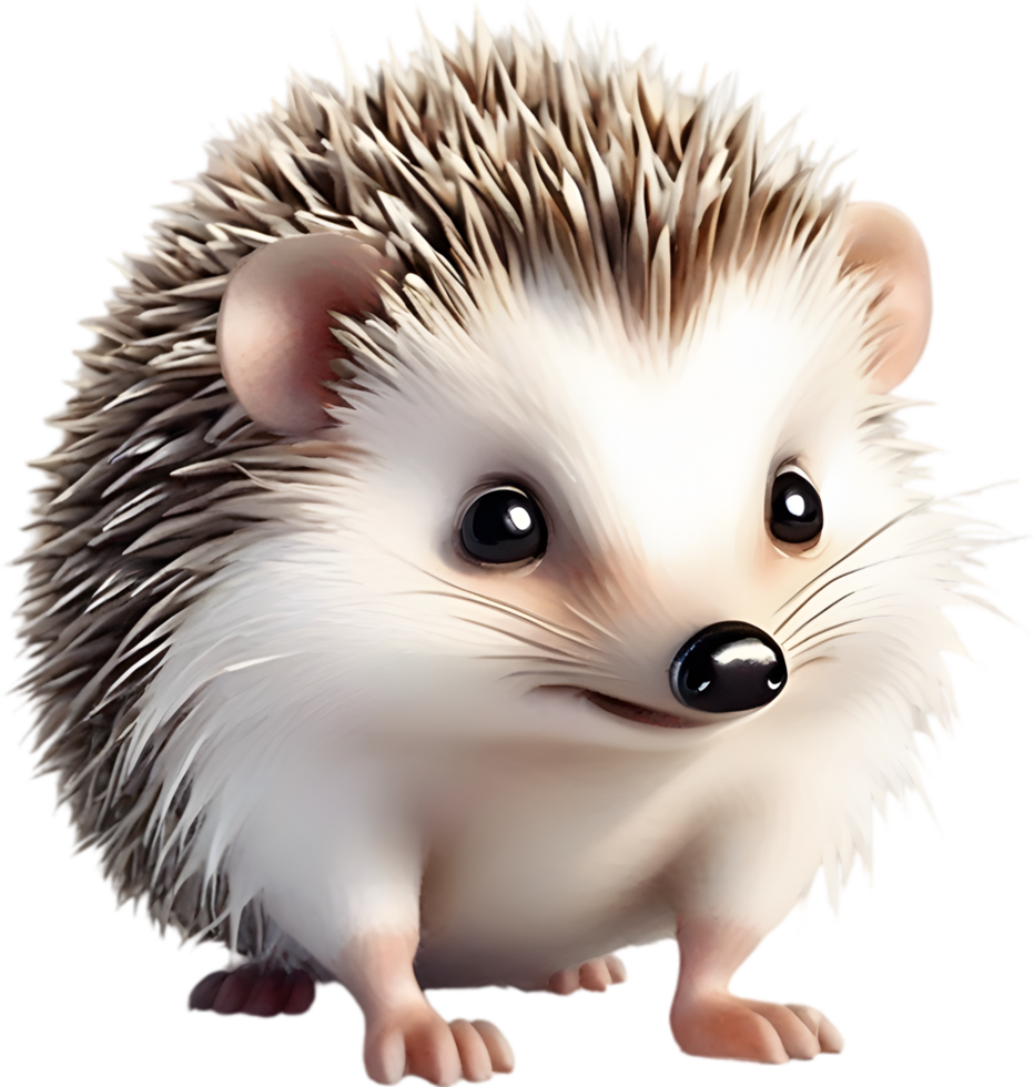 AI generated Watercolor painting of a cute Hedgehog. png