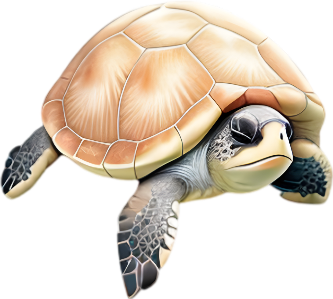 AI generated Close-up of a cute cartoon Sea Turtle Icon. png