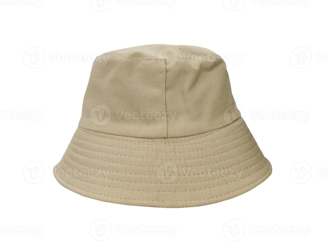 brown bucket hat Isolated on a white background photo