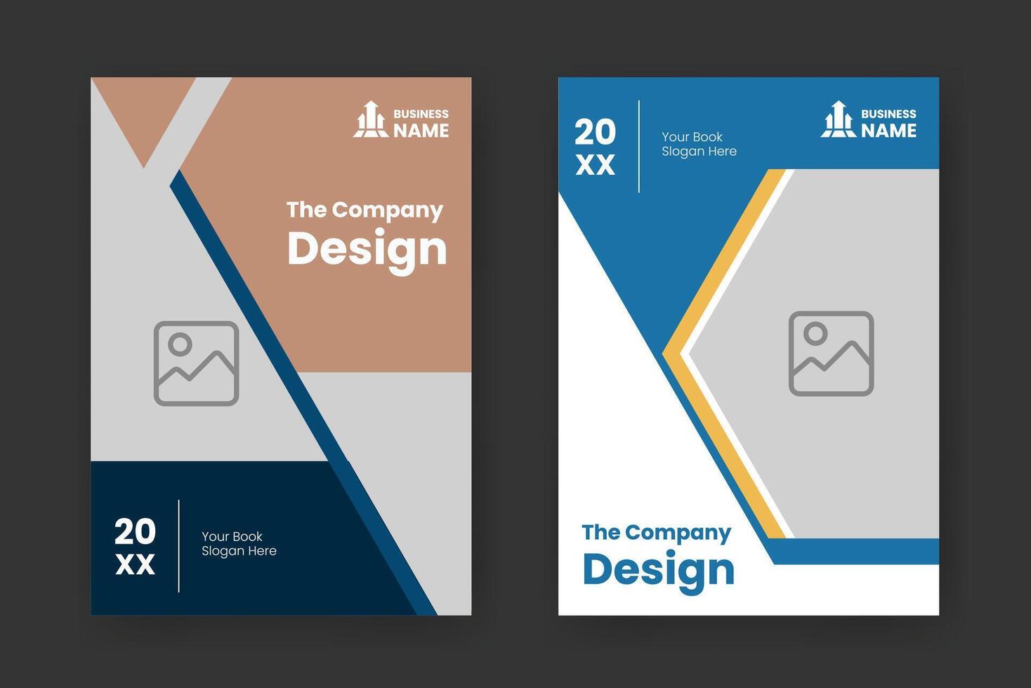 Modern Terracotta Ebook Cover Template in A4. Abstract  Shapes Cover Design Suitable for Document, Brochure, Annual Report, Magazine, Corporate Business, Company Portfolio, Flayer, Website, etc. vector